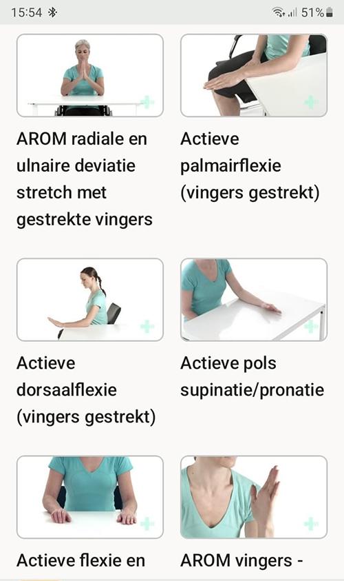 Online exercise program Osteoarthritis of the hand