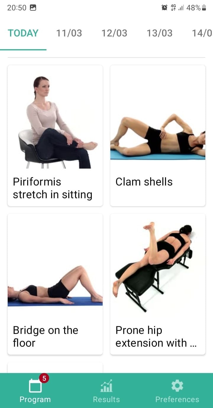 Piriformis syndrome exercise program